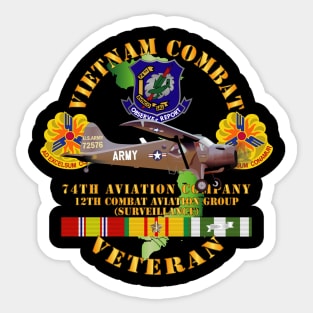 Vietnam Combat Vet - 74th Aviation Company - 12th Combat Aviation Group - VN  SVC Sticker